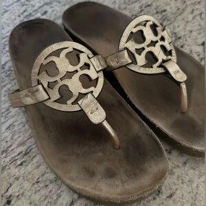 Tory Burch Metallic Gold Sandals